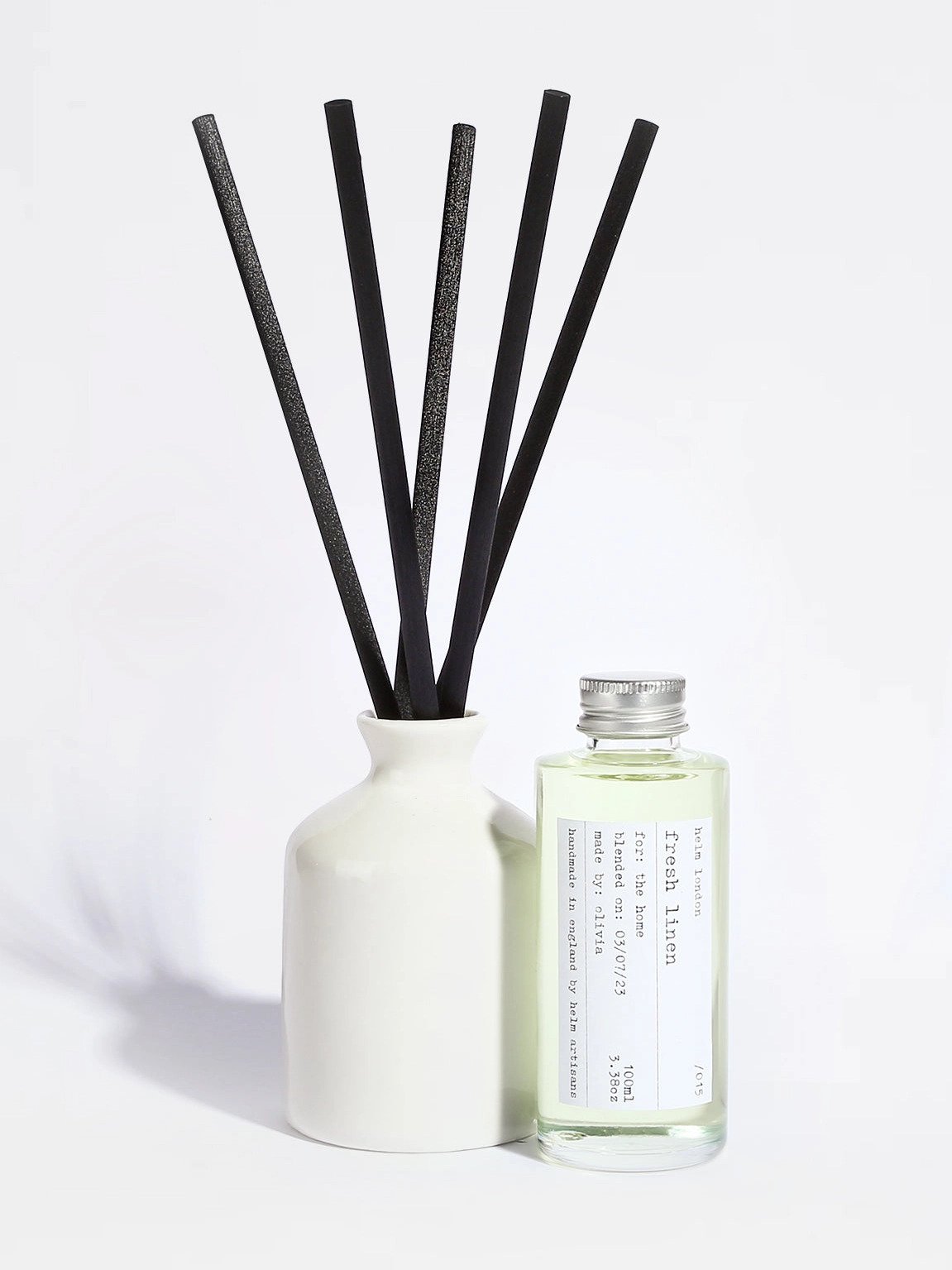 Fresh Linen Ceramic Reed Diffuser Set - 100ml