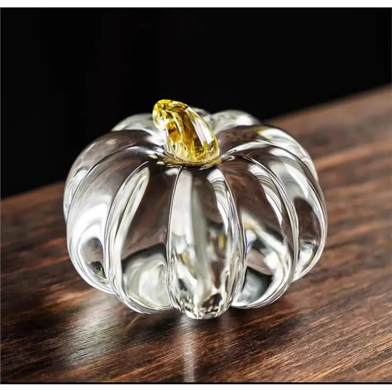 Pumpkin Halloween Glass Ornament - Transparent