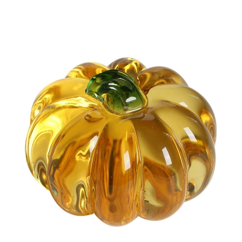 Pumpkin Halloween Glass Ornament - Orange