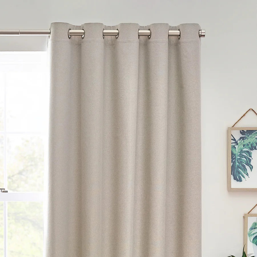Blackout Eyelet Curtains - Linen