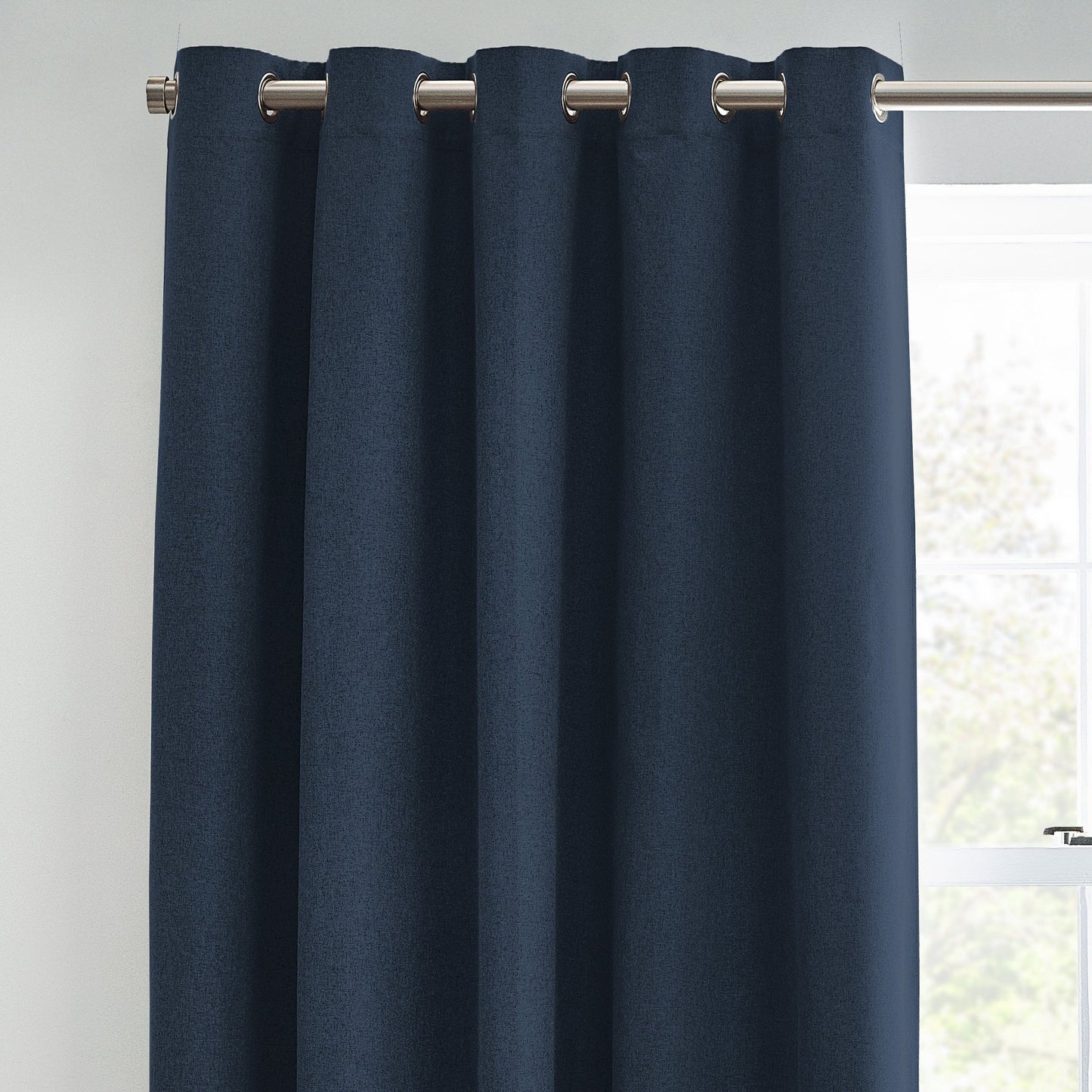Blackout Eyelet Curtains - Dawn Blue