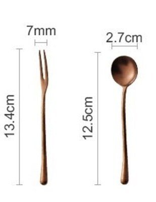 Gold Stonewashed Cutlery · Set of 5 Pieces