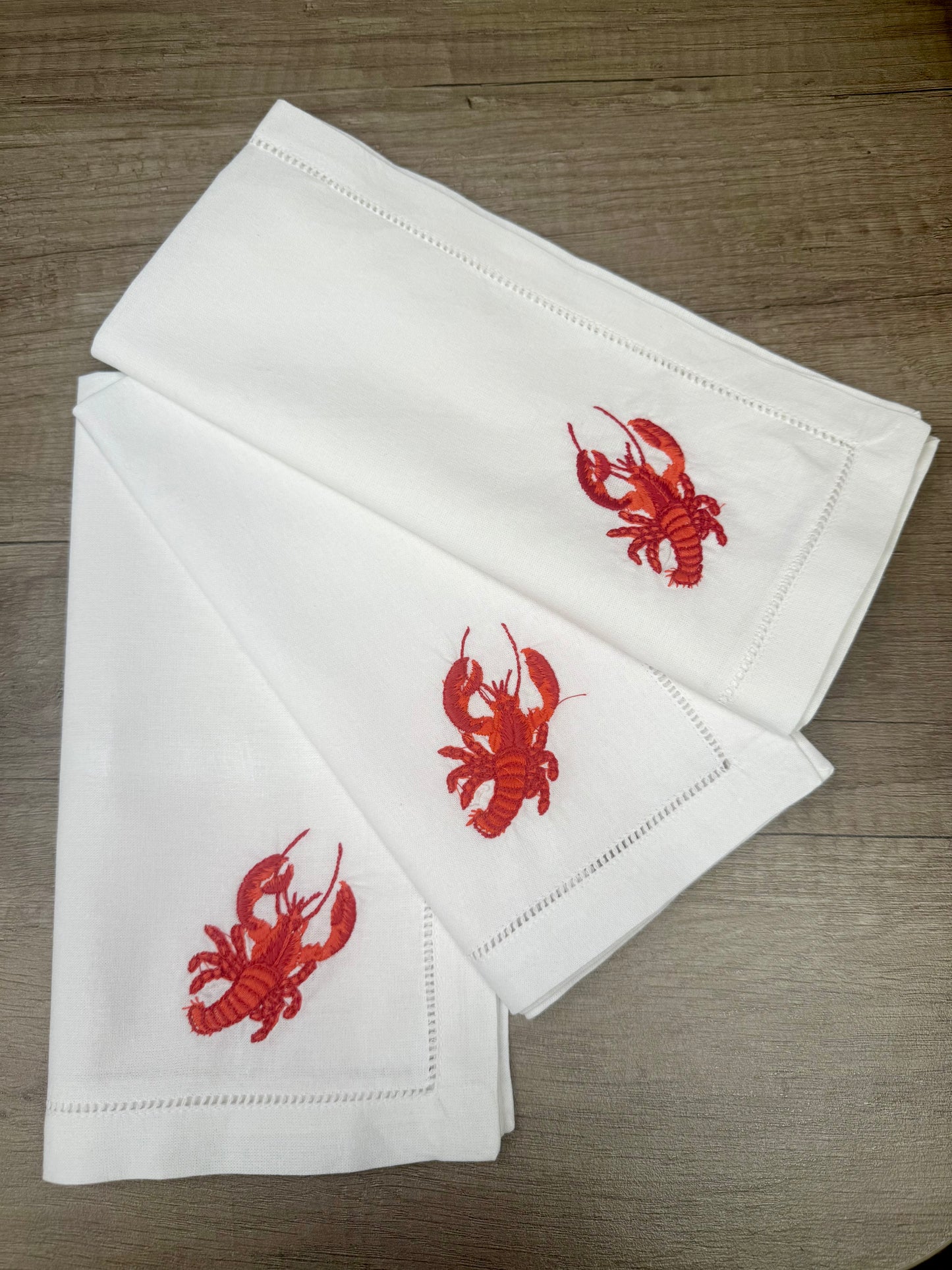 Lobster Cotton Napkin - Red, 45cm x 45cm