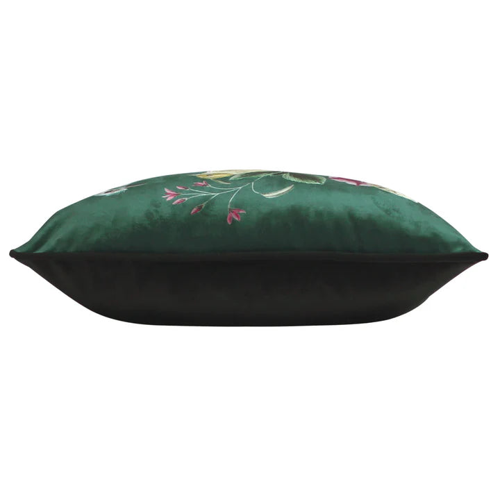 Evans Lichfield · Midnight Garden Bird Cushion · Green