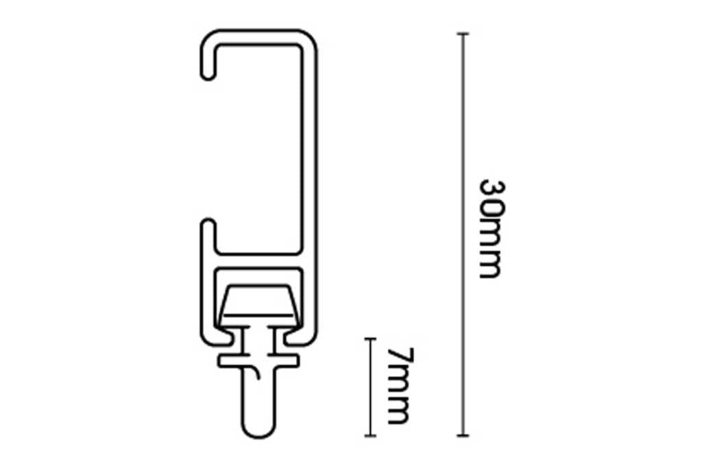 Complete metal curtain track set with fittings - Silent gliss