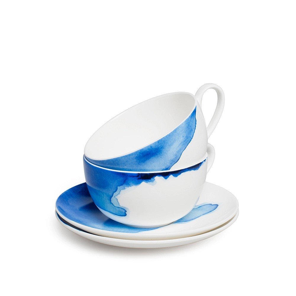 Rick Stein Cup and Saucer · Bone China Collection · Set of 2