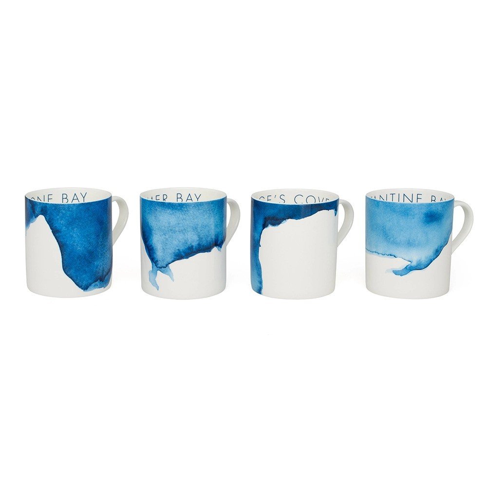 Rick Stein Mugs · Bone China Blue Collection · Set of 4
