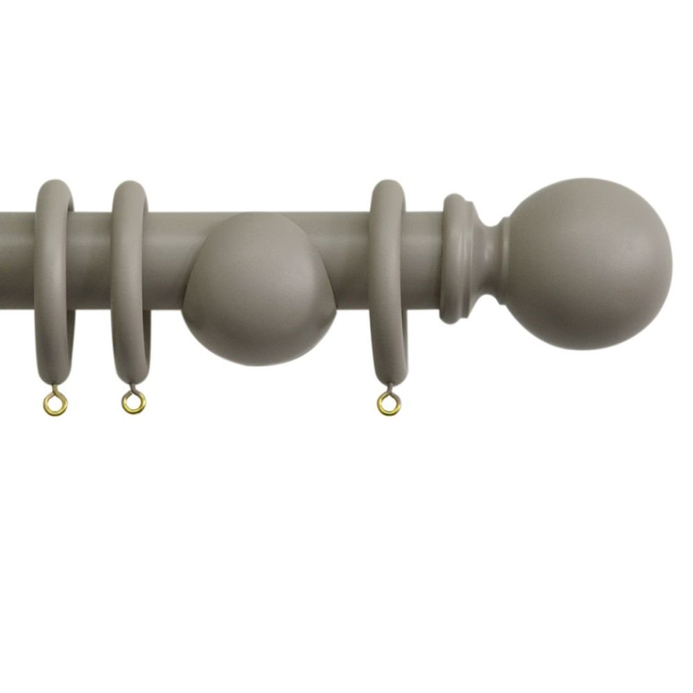 Shore 35mm · Complete Wood Curtain Pole Kit · Charcoal