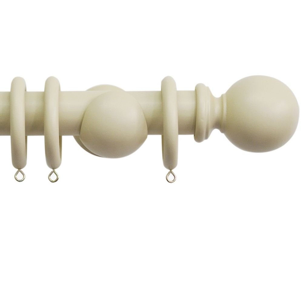 Shore 35mm · Complete Wood Curtain Pole Kit · Charcoal