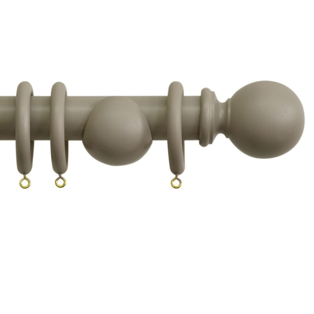 Shore 35mm · Complete Wood Curtain Pole Kit · Clay