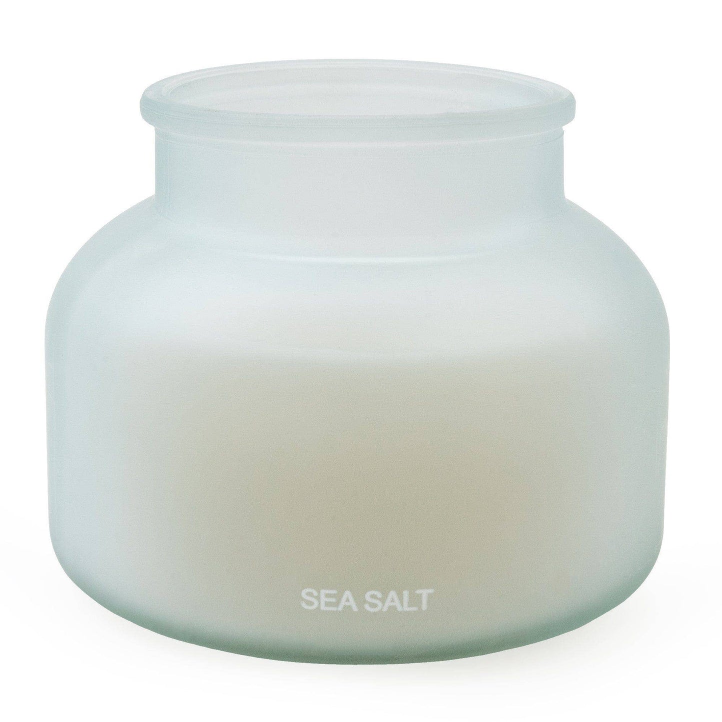 Large Candle Sea Salt Scent - Frosted Blue 10cm