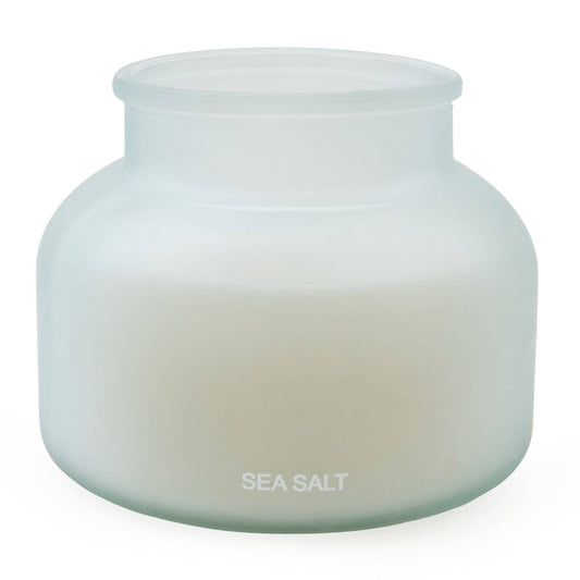 Large Candle Sea Salt Scent - Frosted Blue 10cm