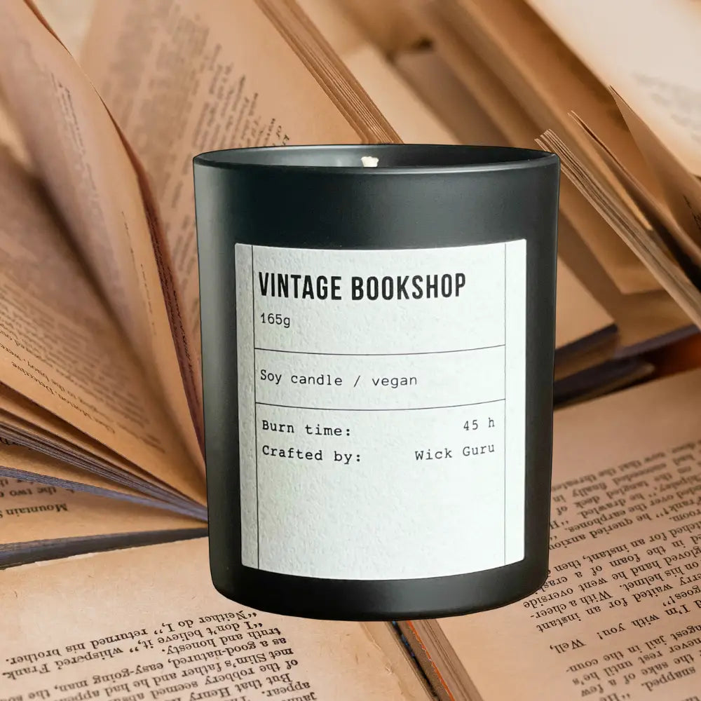 Vintage Bookshop Candle | Soy Wax | Bookstore Scented Gift