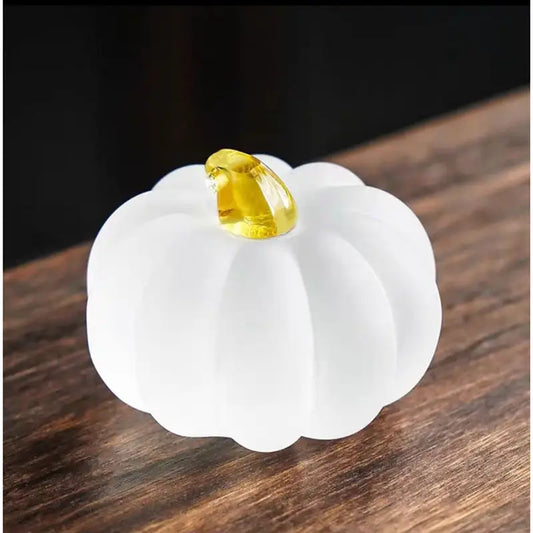 Pumpkin Halloween Glass Ornament - Matt White