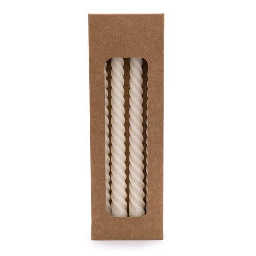 Twisted Candle in Cream Set of 4