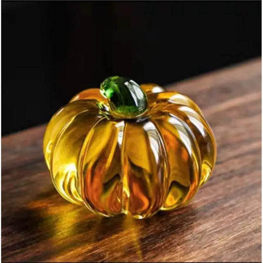Pumpkin Halloween Glass Ornament - Orange