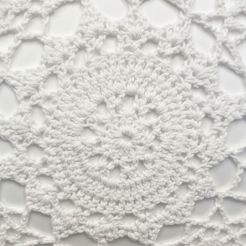 Artisan Medallion Lace Crochet Decorative Cushion | 40 x 40 cm